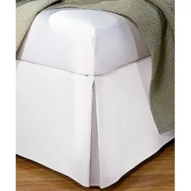 Bed Skirt Pleated Microfiber Box Spring Frame Cover Dust Ruffle - Full, White