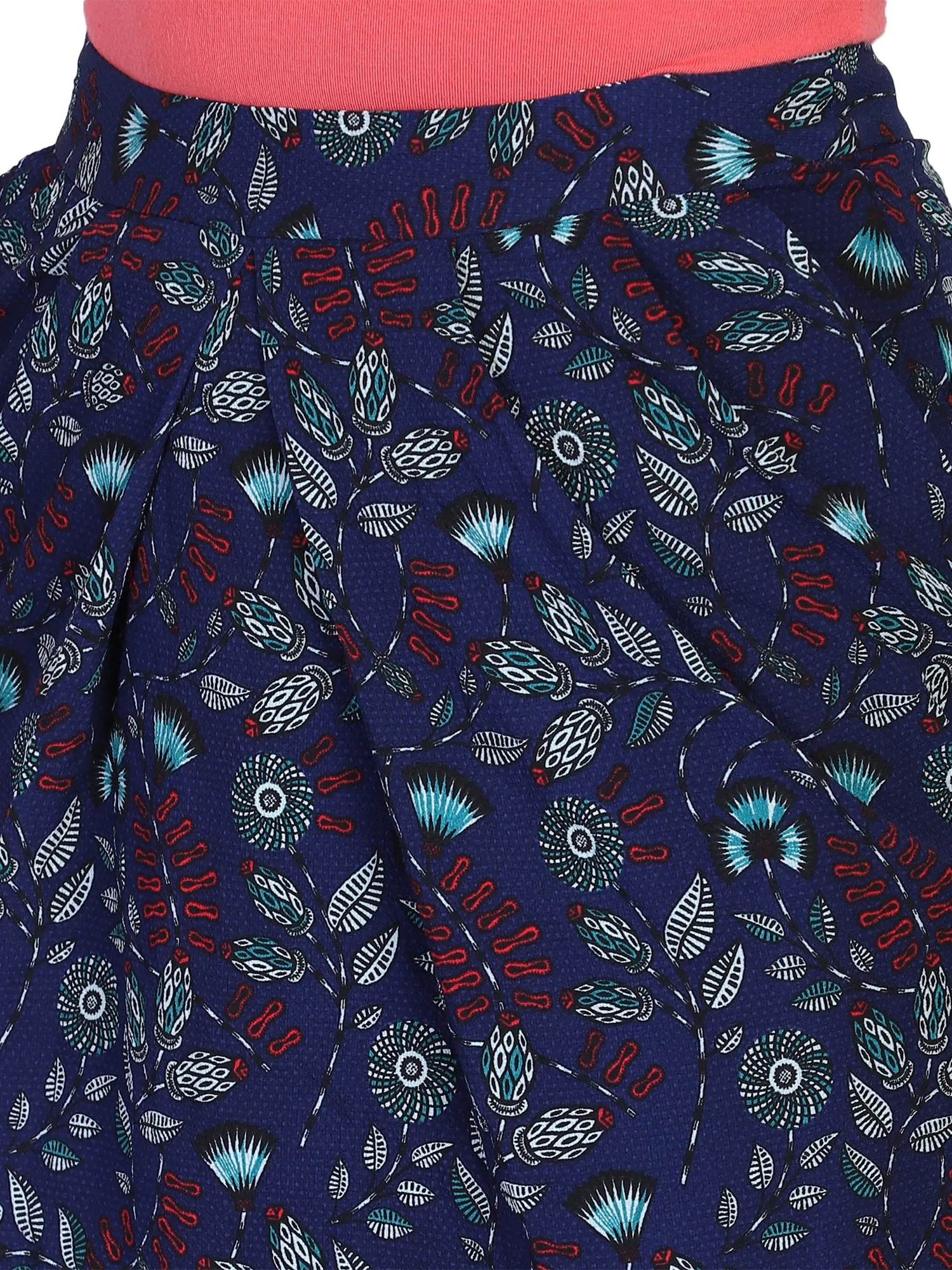 Blue Pleated Skirt