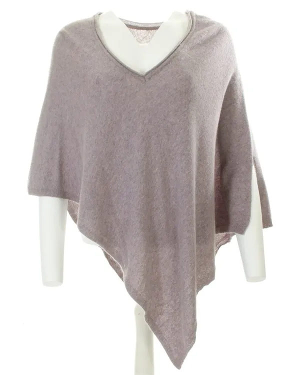 Cashmere Blend V Neck Poncho - Various Colours