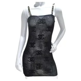 Chanel Cruise 2022 Black Cashmere Mini Dress