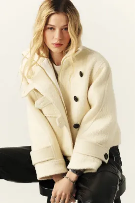 Dora Short Coat Ecru
