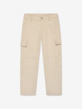 Eleventy Boys Cargo Trousers in Beige