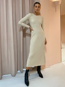 Elka Collective Lyn Knit Dress in Biscuit