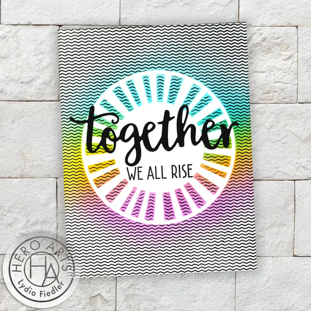 Hero Arts Cling Stamp 6"X6" Zig Zag Texture Bold Prints*