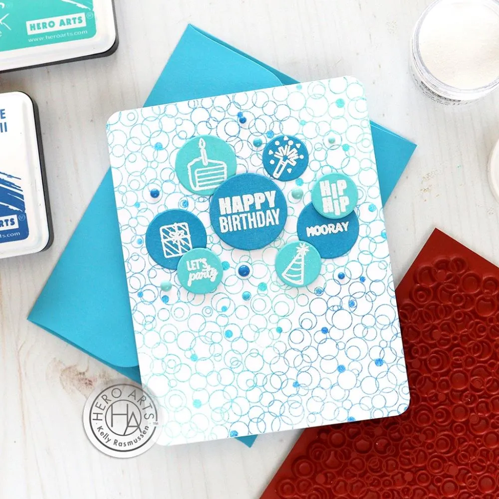 Hero Arts - Cling Stamps - Bubble Celebration Bold Prints