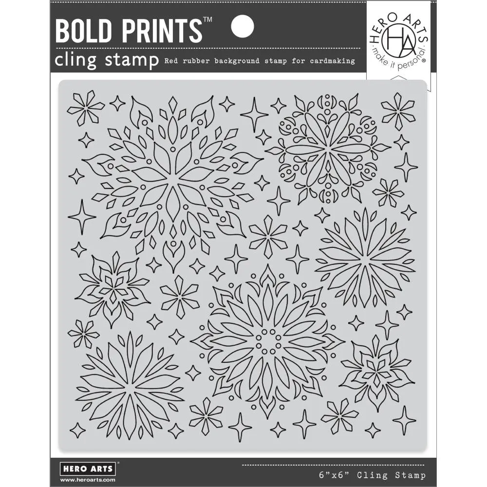 Hero Arts - Cling Stamps - Kaleidoscope Snowflake Bold Prints
