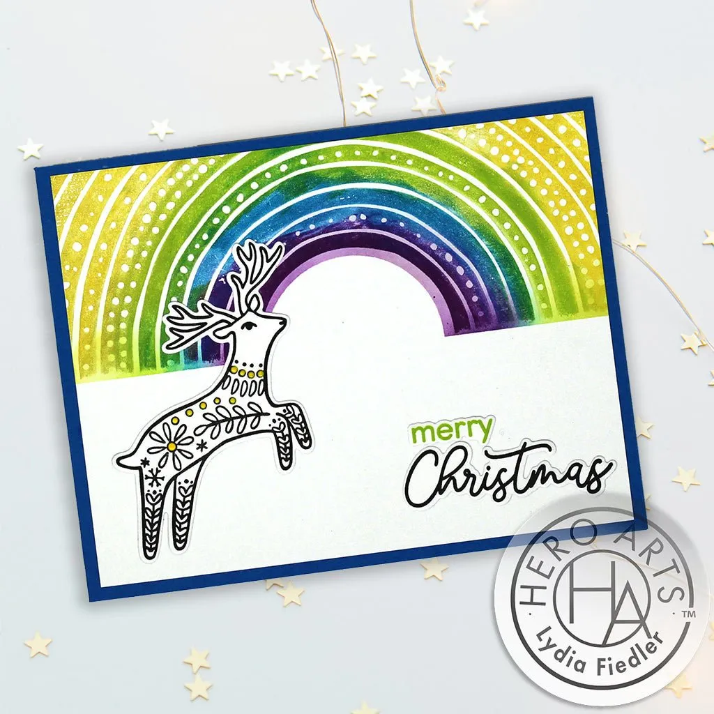 Hero Arts Starry Moon Bold Prints Cling Rubber Stamp