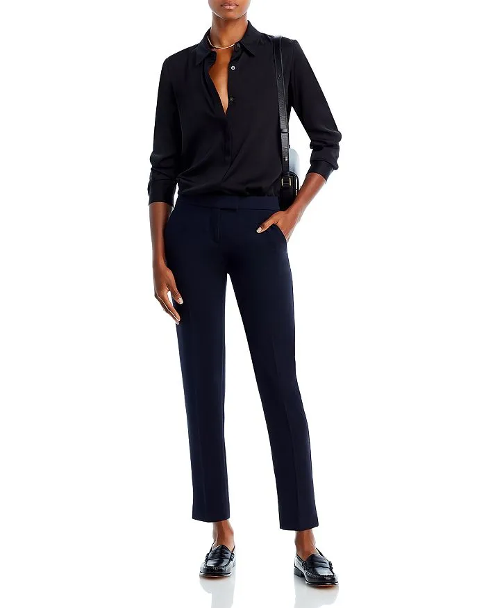 Ibbey Admiral Crepe Straight Trousers - 100% Theory Exclusive