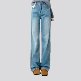 Lined wide fit casual women's jeans