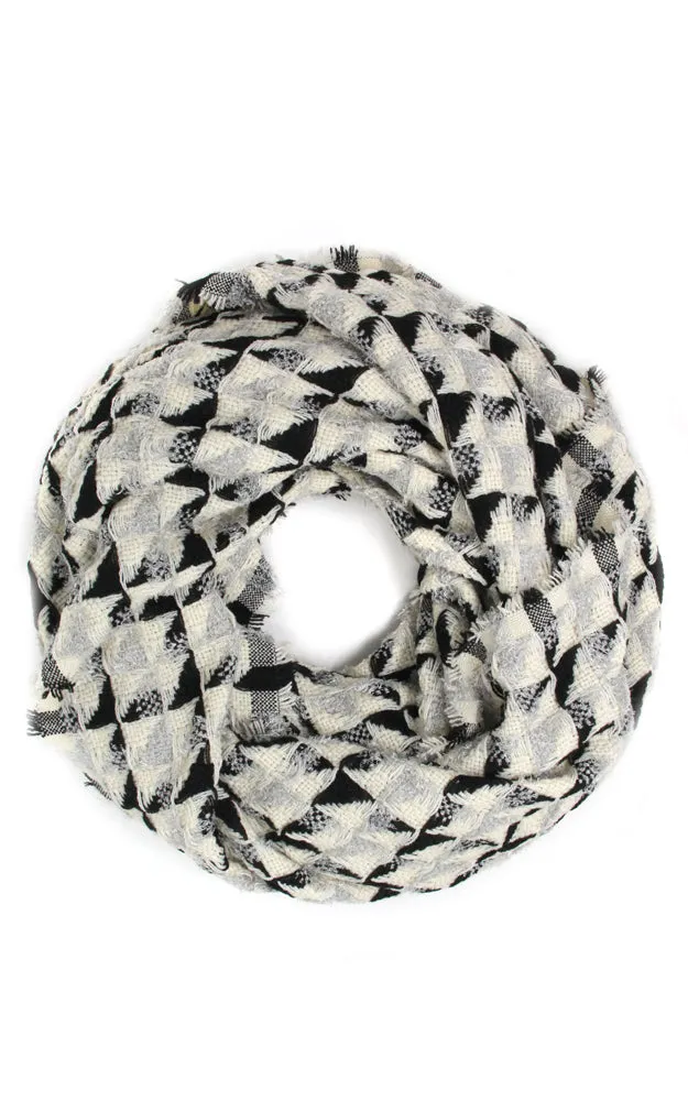 LOF1062 Plaid Checker Infinity Scarf