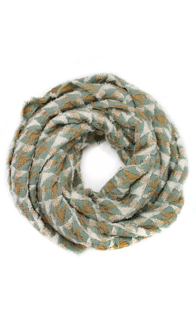 LOF1062 Plaid Checker Infinity Scarf