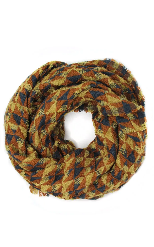 LOF1062 Plaid Checker Infinity Scarf