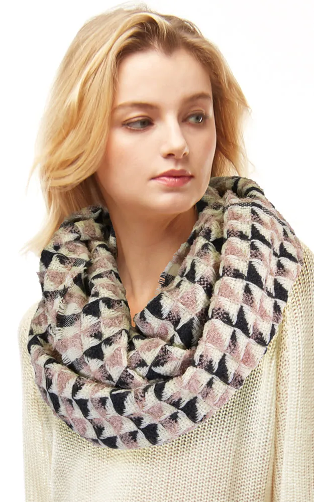 LOF1062 Plaid Checker Infinity Scarf