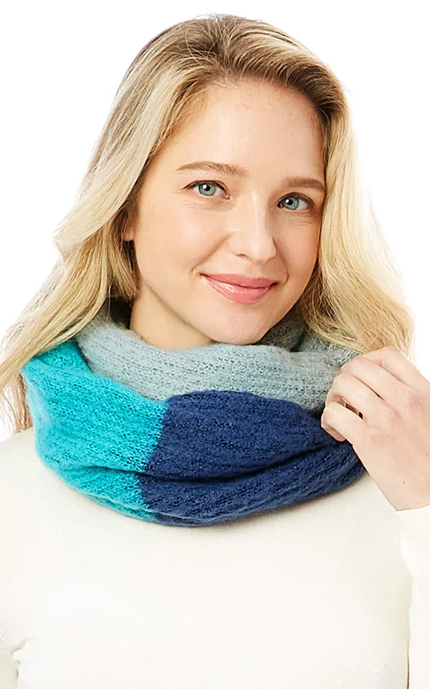 LOF1296 Colorful Multi Block Infinity Scarf