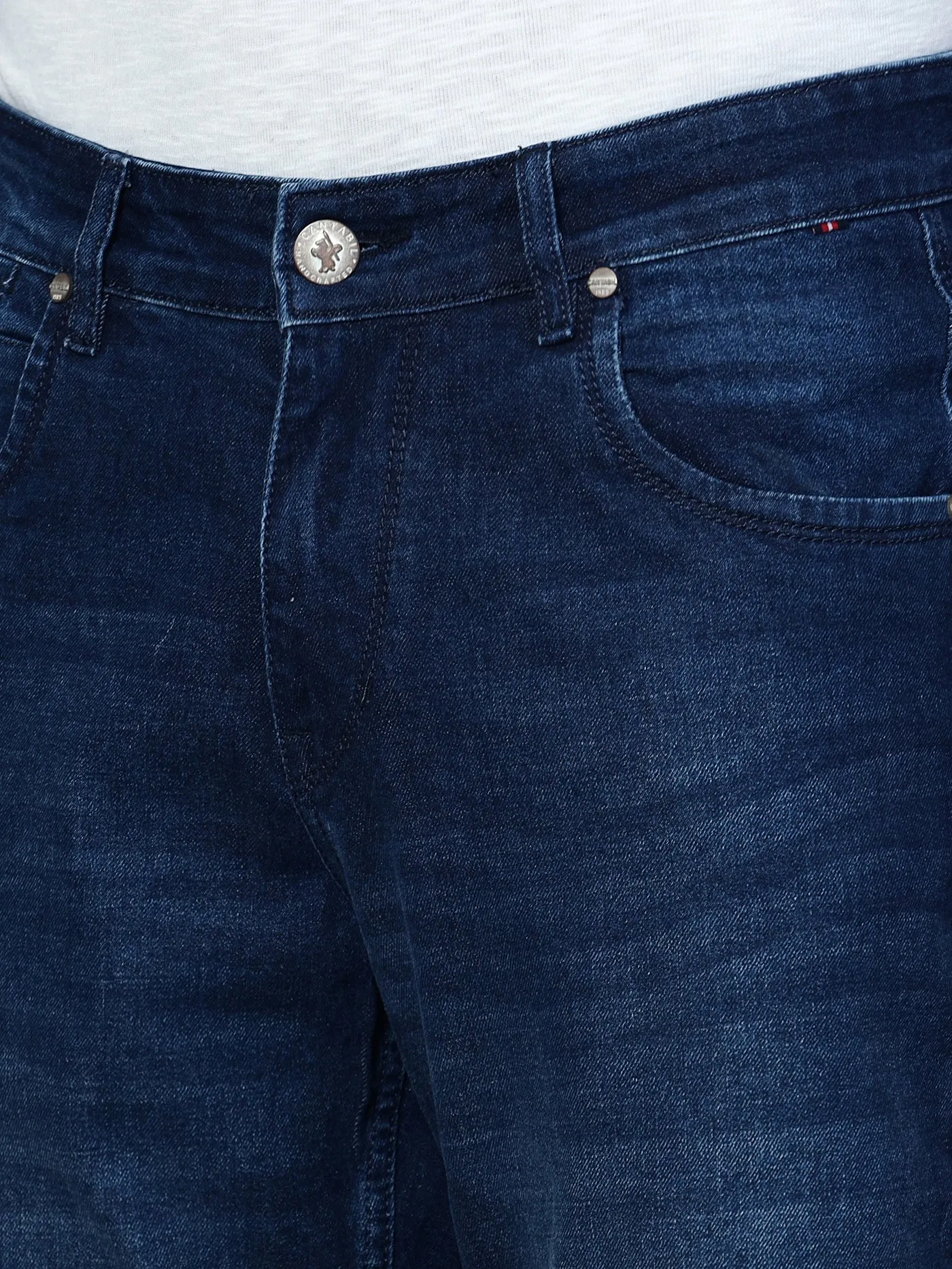 Men's Straight fit Medium Fade Dark Blue  Jeans