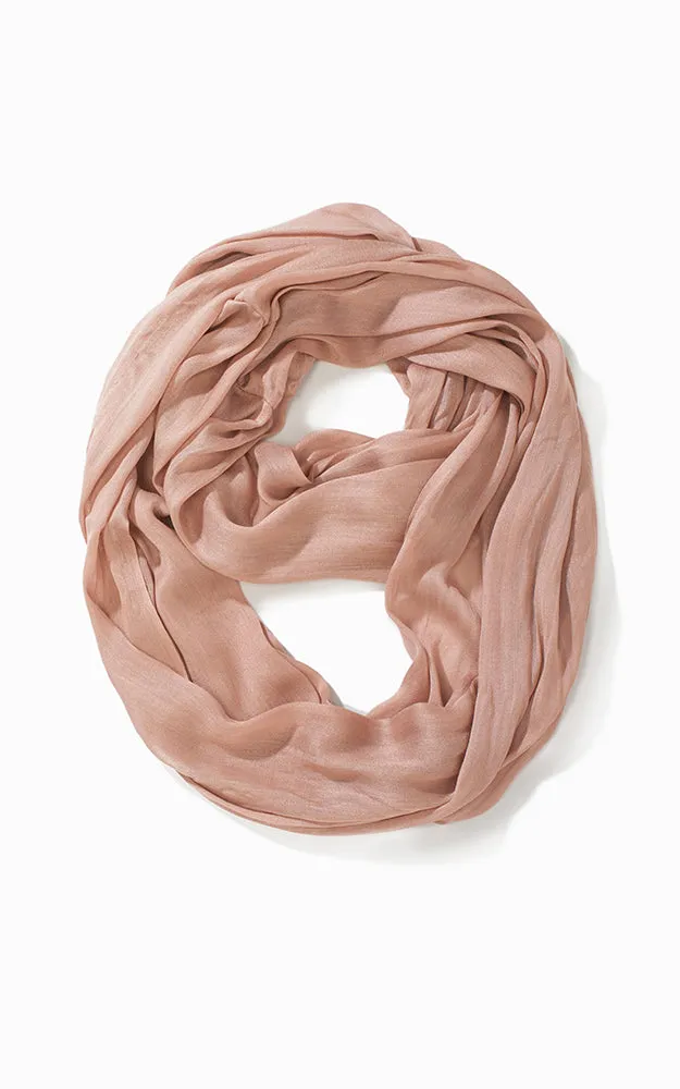 MSF0100C Solid Scrunch Silk Infinity Scarf