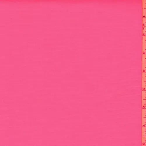 Neon Pink Fleece Lined Scuba Knit Fabric