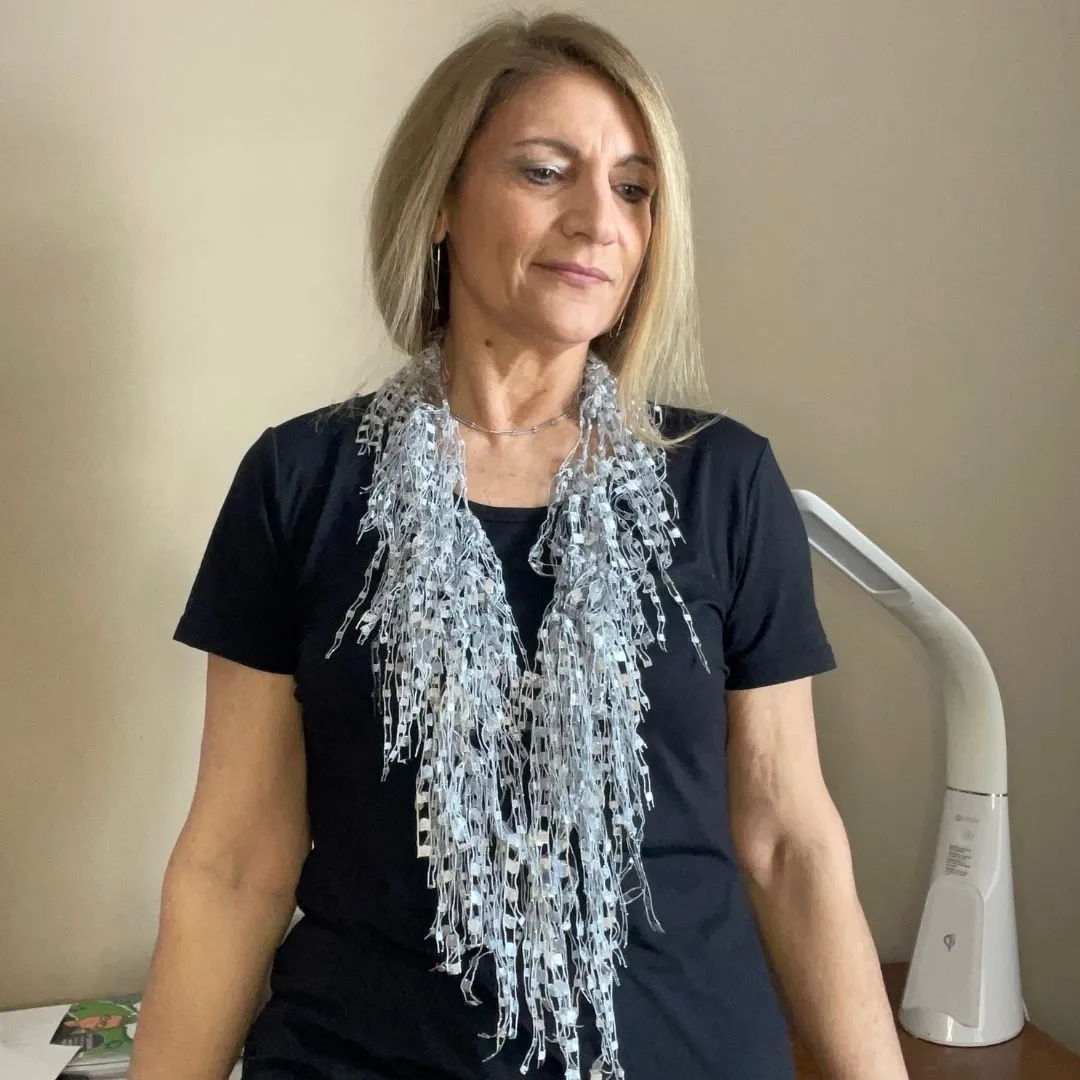 NEW! Silver Scarf Necklace - Limited Edition