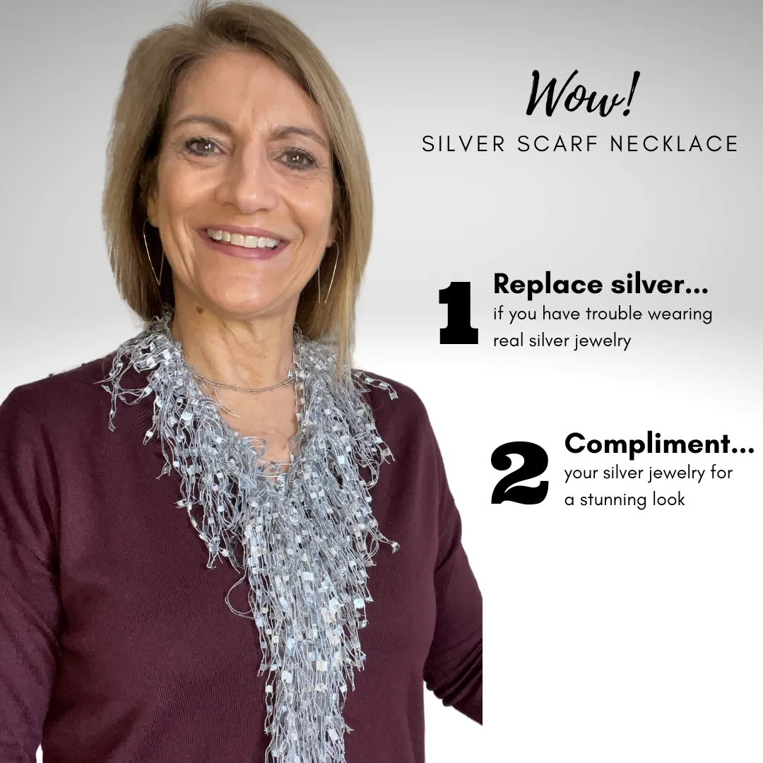NEW! Silver Scarf Necklace - Limited Edition