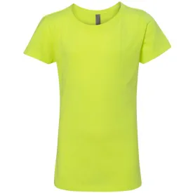 Next Level Girl's Neon Yellow Princess CVC Tee