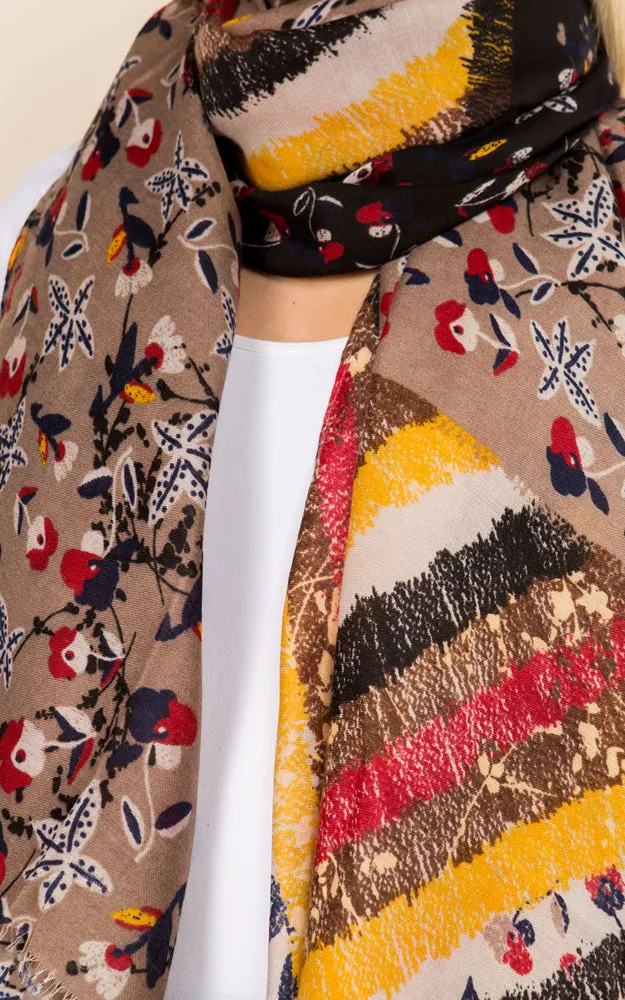 OP8572 Multi Printed Oblong Scarf