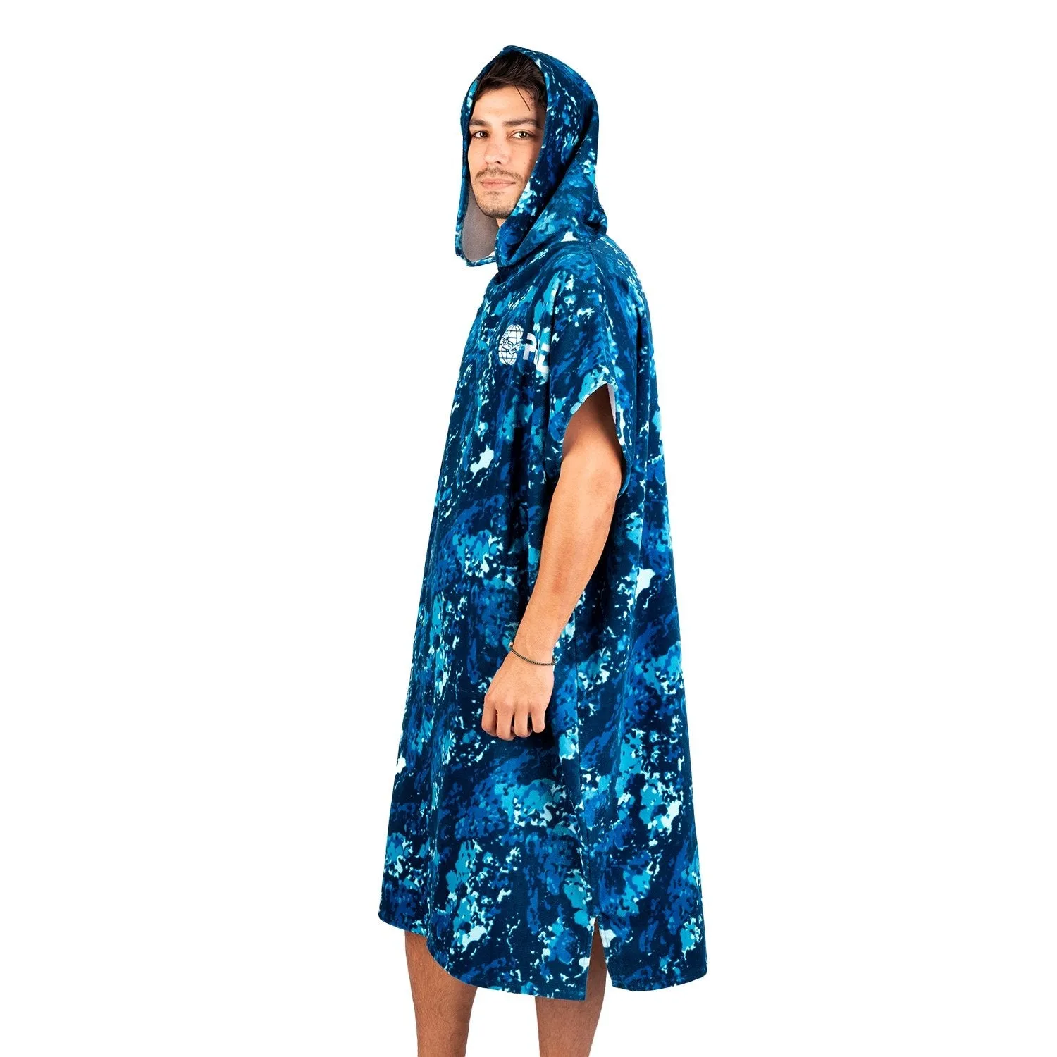 PADI X LEUS Ocean Blue Camo Eco-friendly Poncho