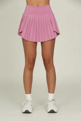 Pale Berry Tiered Pleated Tennis Skirt