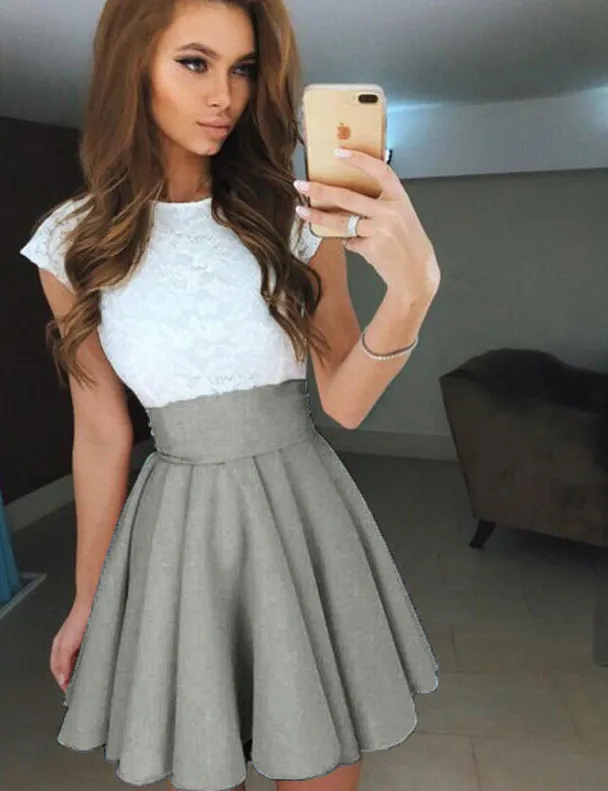 Pleated Skater Skirt