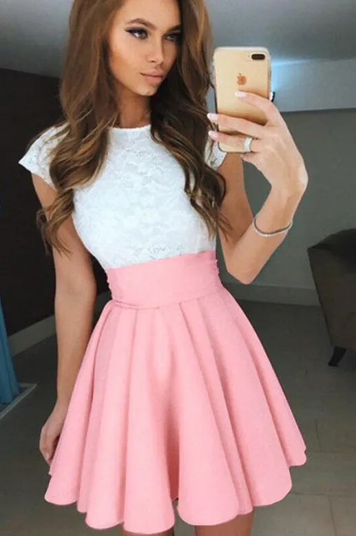 Pleated Skater Skirt