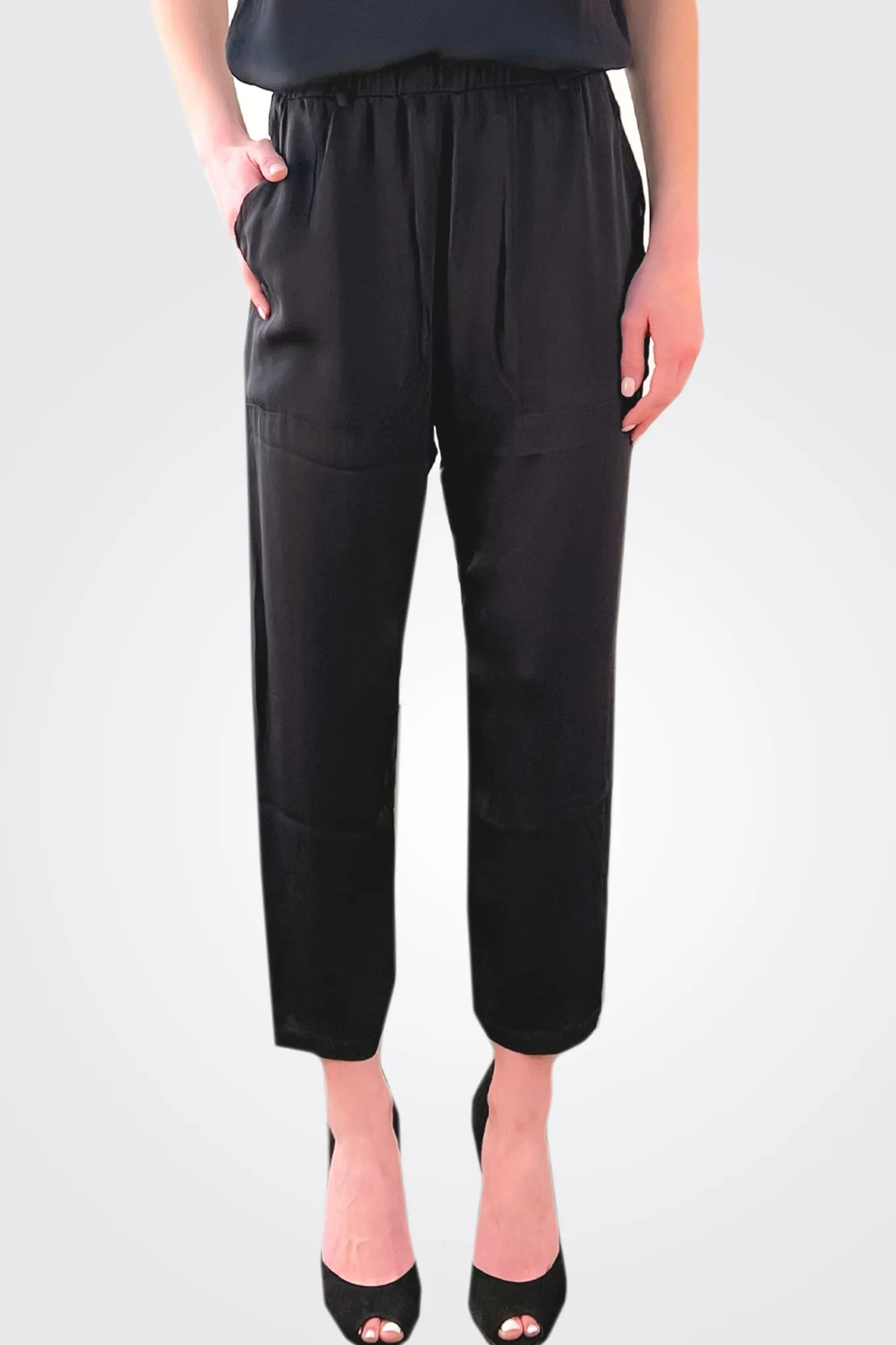 Silk Trousers - Black