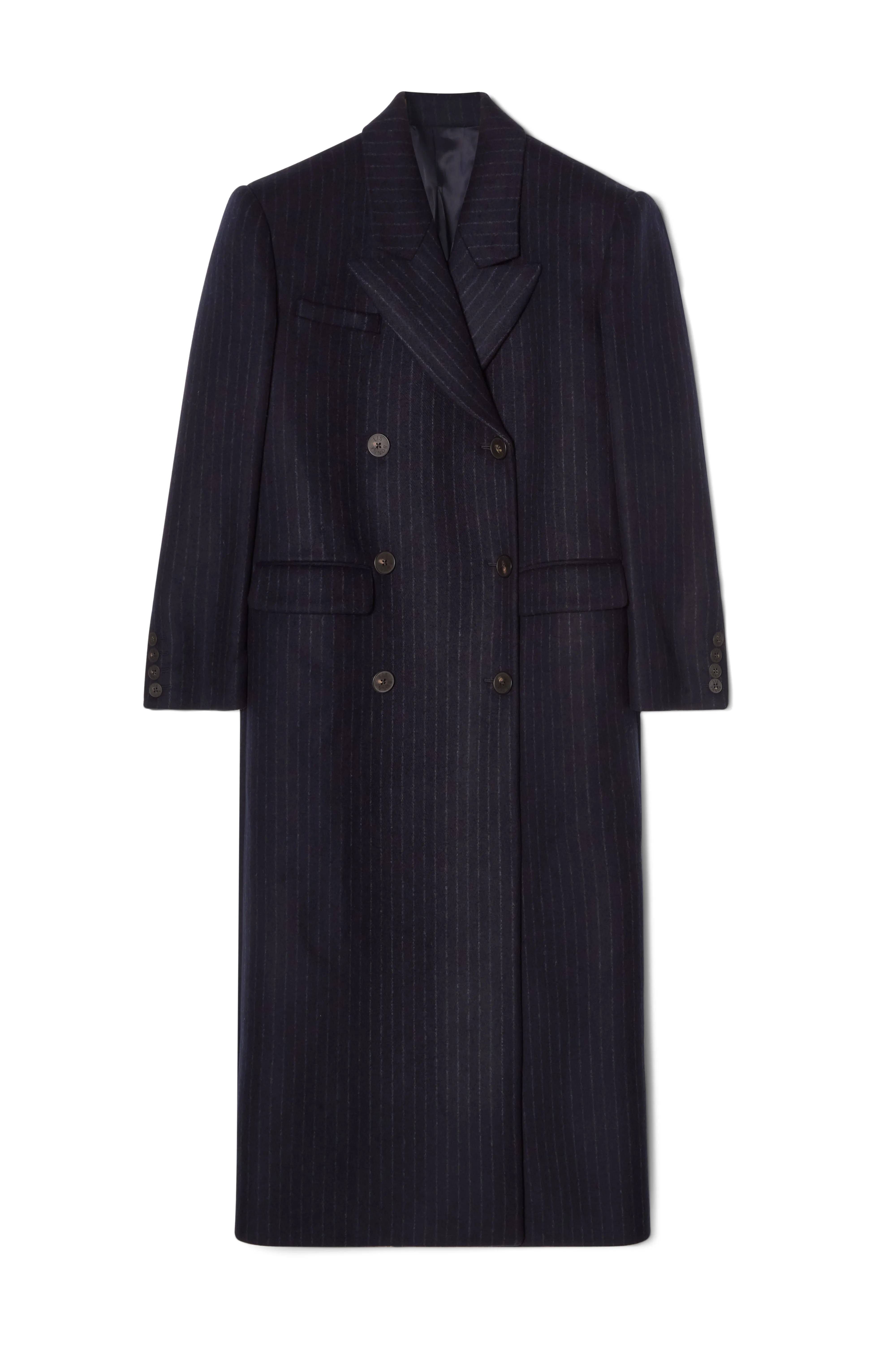 The Statement Maxi Coat Pinstripe