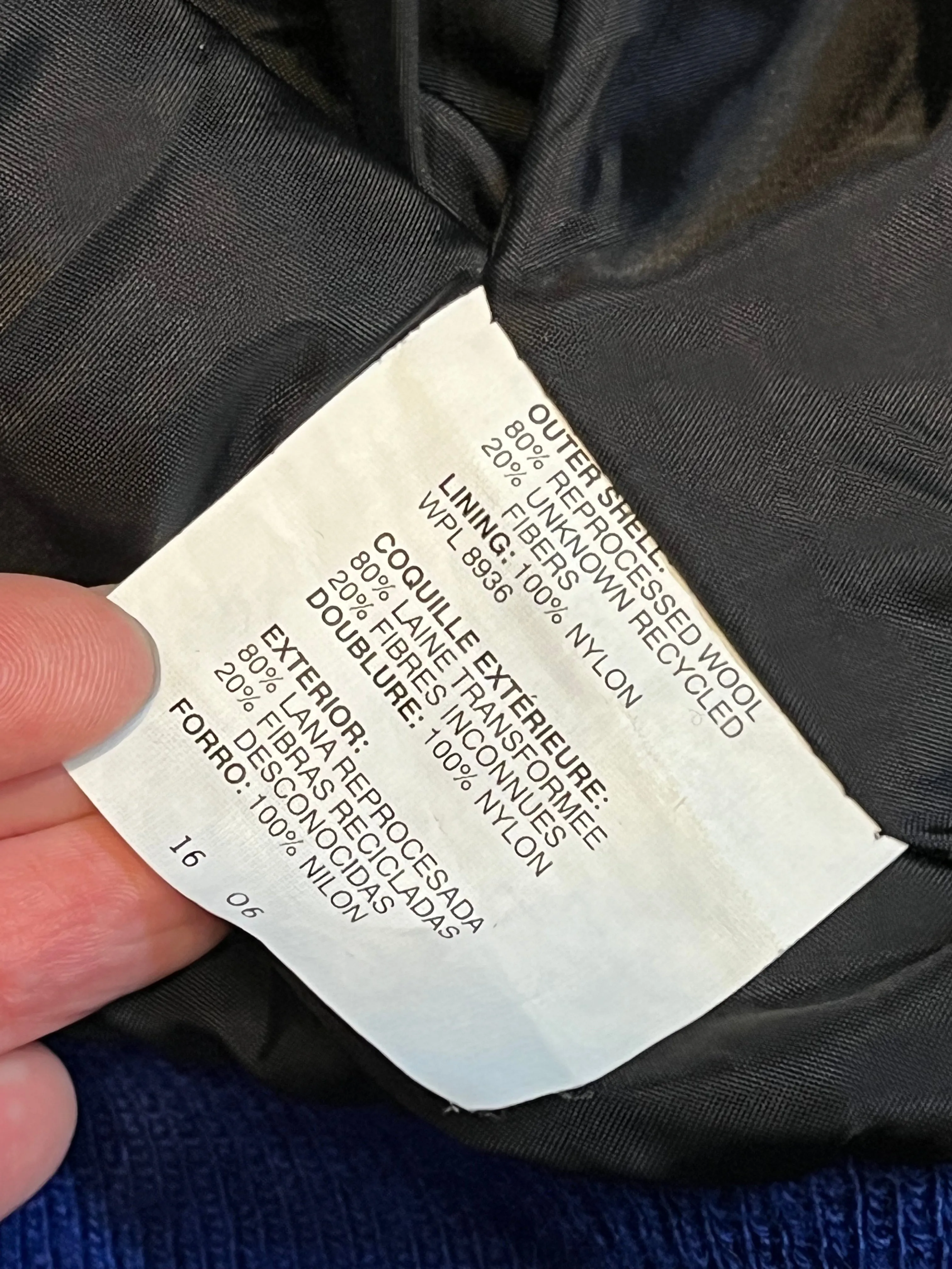 Todd & Moore Inc. Delong Blue and Yellow Wool and Leather Varsity Jacket, Chest 44”