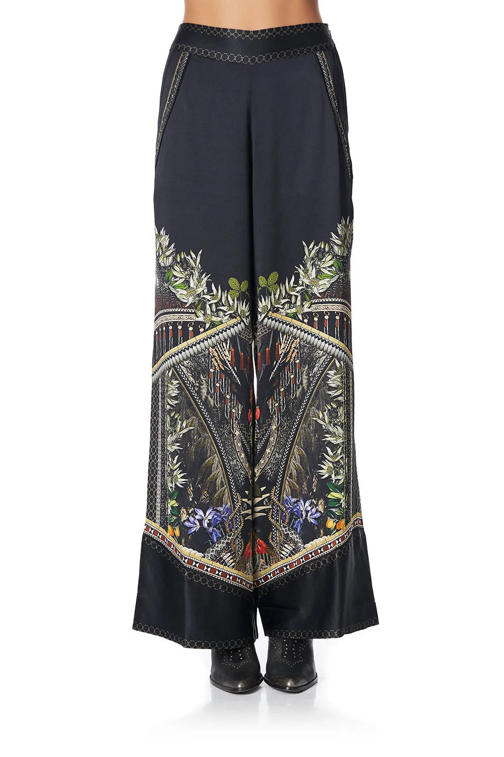 WIDE LEG PANT WITH SHAPED CUFF BOTANICAL CHRONICLES