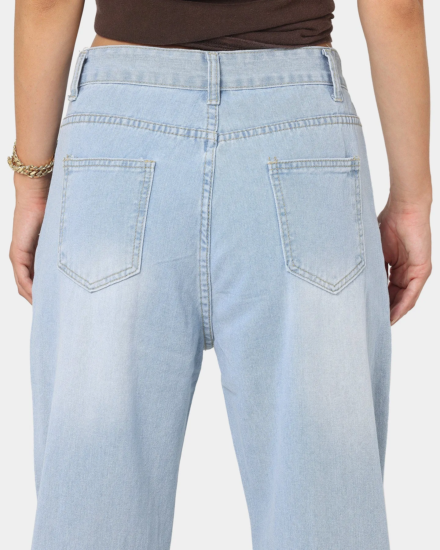 XXIII Women's Callie Pleat Bell Bottom Jeans Blue