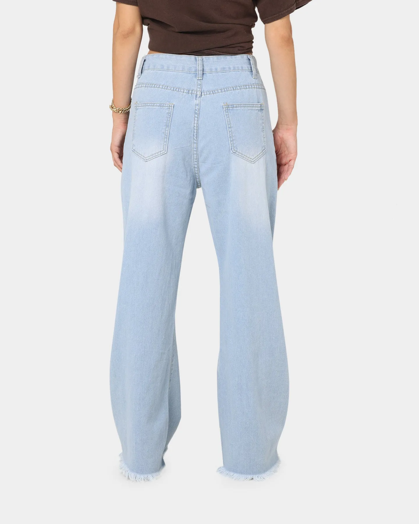 XXIII Women's Callie Pleat Bell Bottom Jeans Blue