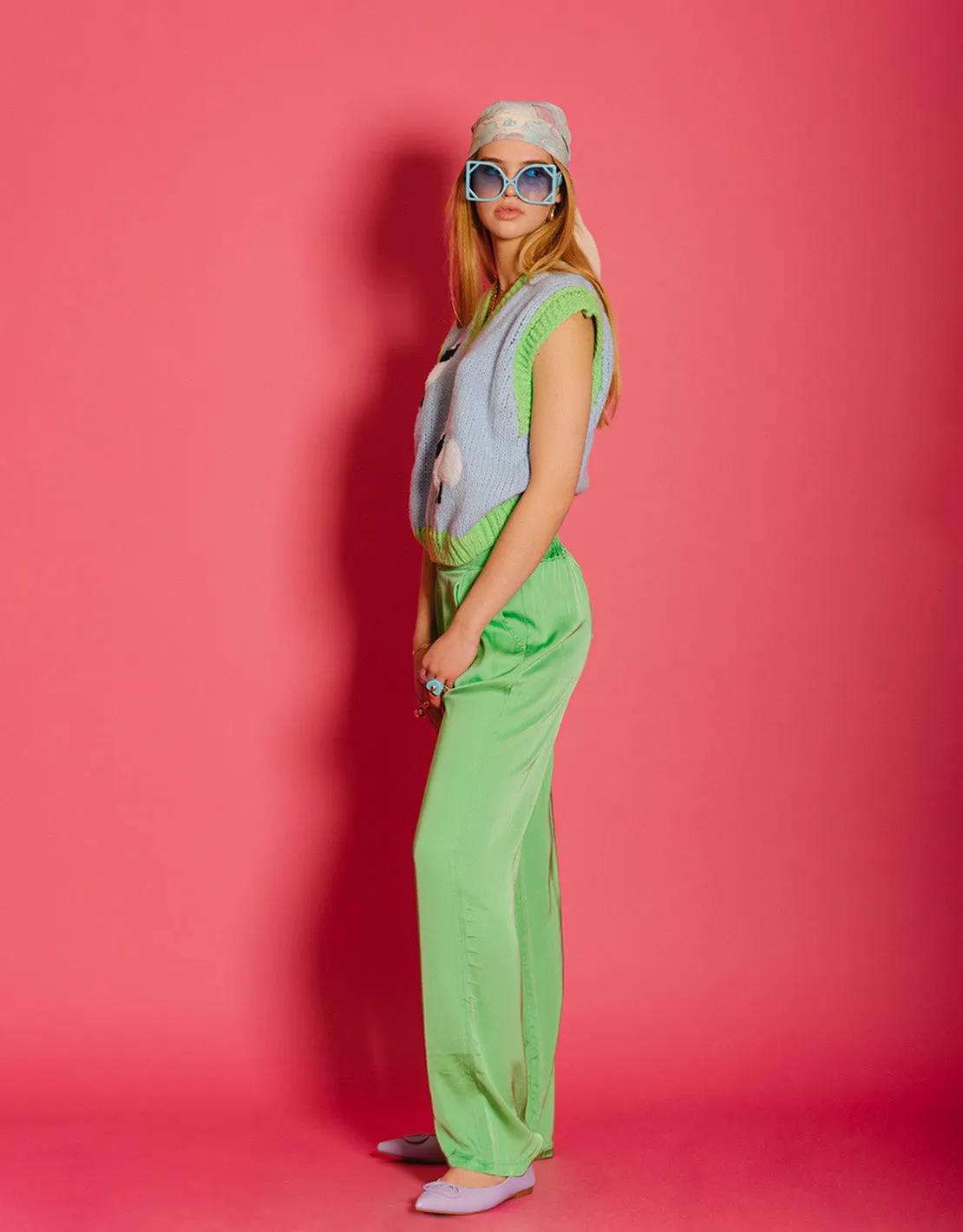 Yasmine silk trousers