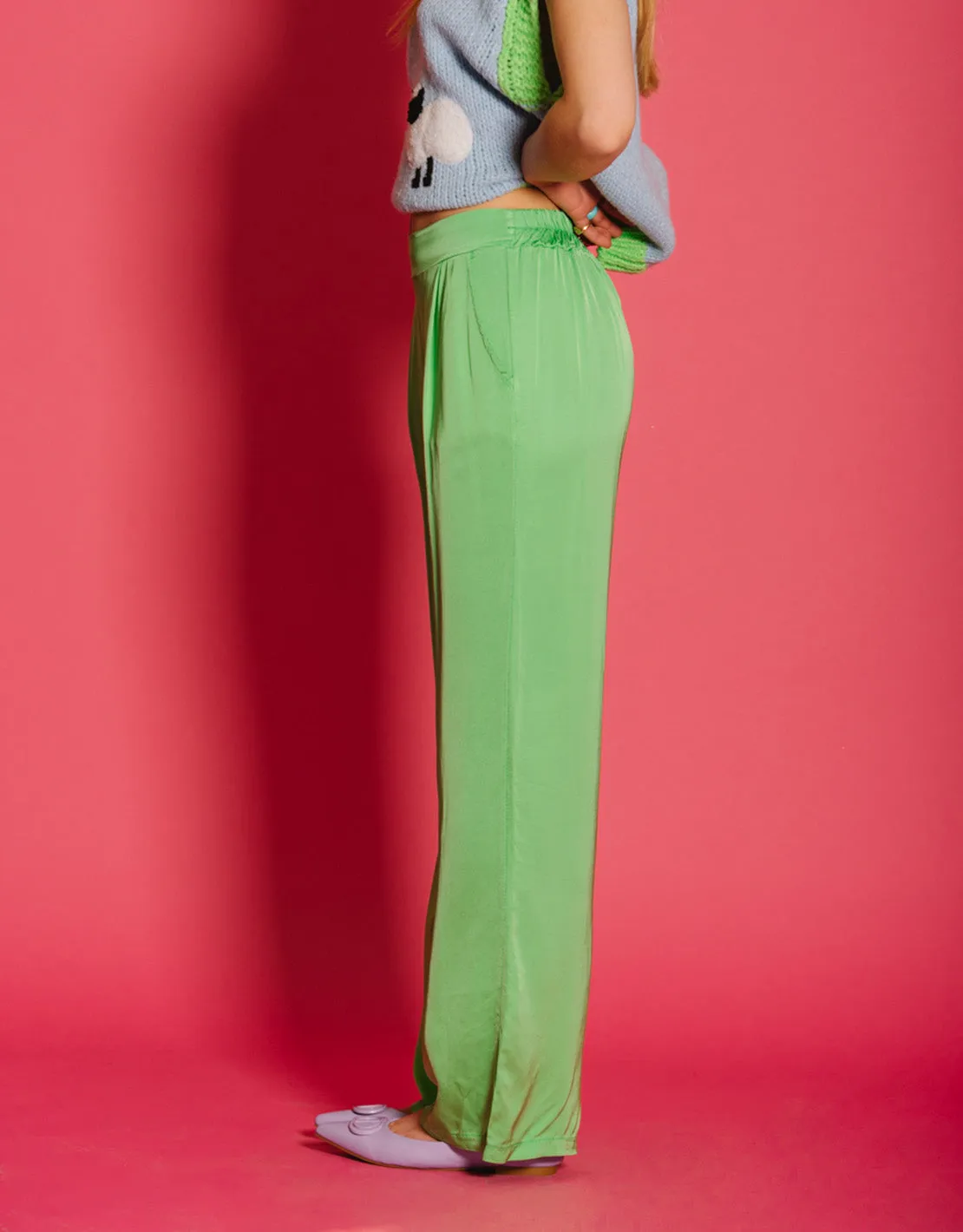 Yasmine silk trousers